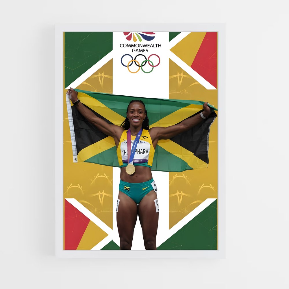 Poster L'Étoile Jamaïcaine – affiche Athlétisme (vue 3)